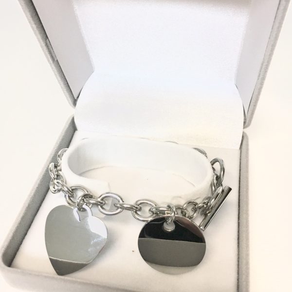 Bracelet - Stainless Steel with 2 Charms